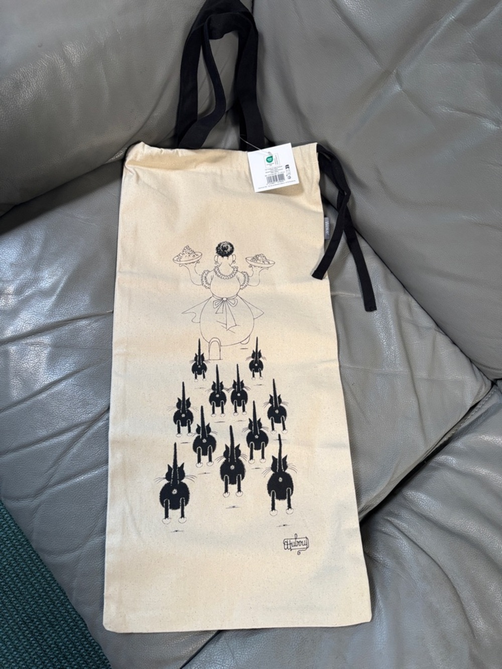 French bread tote canvas sack